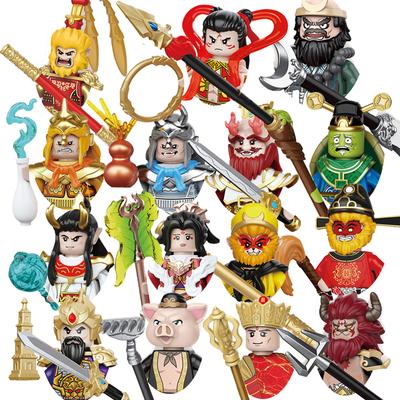Dětské hračky Čínská mytologická figurka Cesta na Západ Sestavení série Malé částice Stavebnice Kreativní model Dárek
