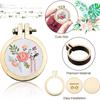 10Pcs/Set Wooden Mini Embroidery Hoop Ring Cross Stitch Frame Crafts DIY For Needle Arts Fabric Painting Wall Decoration