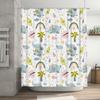 Colorful Cartoon Elephant Shower Curtain Soft Fabric Waterproof Home Decor for Bathroom Accessories in Various Sizes