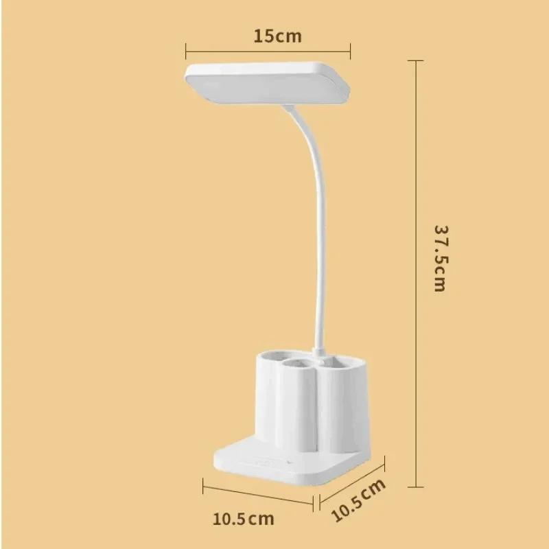 

This LED desk lamp for study can hold a pen, has eye protection function, is a bedroom desk lamp and a USB-powered desk lamp Desk lamp