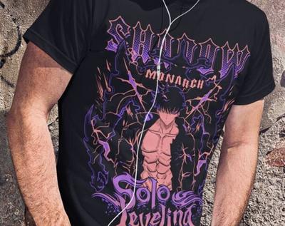 Vintage Anime T-shirt: Solo Leveling Manga Graphic Tee