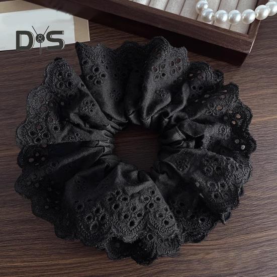 Damska Opaska do Włosów Czterowarstwowa Koronkowa Ozdoba Duża Opaska Jednolity Kolor Styl Francuski Gumka do Włosów Akcesoria do Włosów