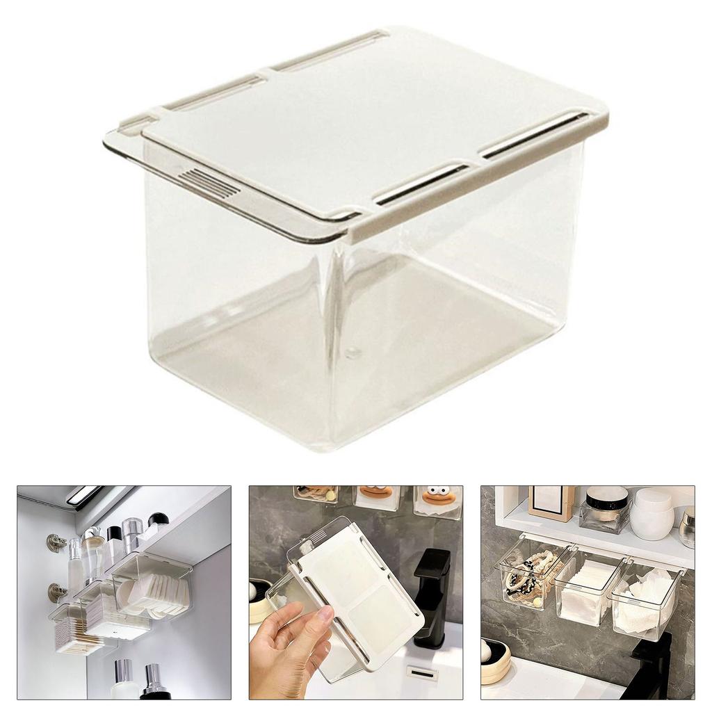 Translucent Plastic Container With Sliding Drawers for Dresser Bathroom Arrangement Under Sink