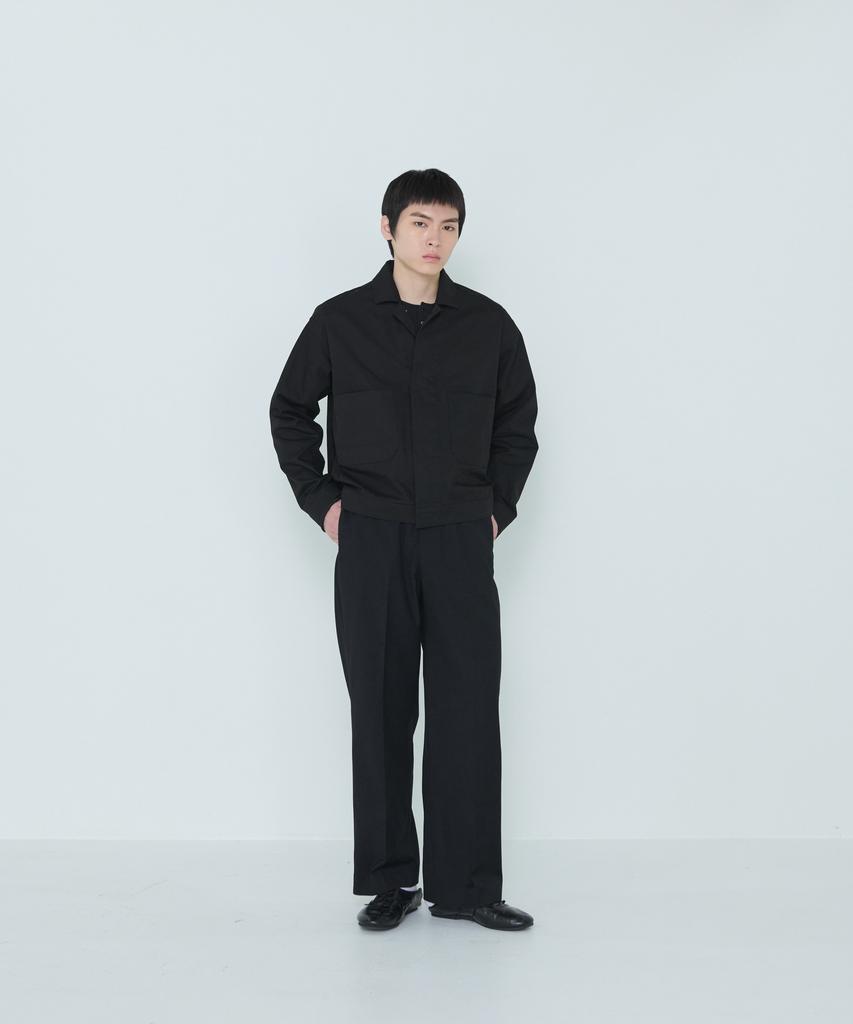 Deossingindeeodeeo Refine Black Straight Wide Slacks Black