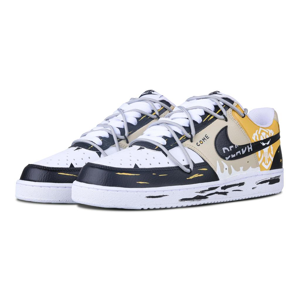 Nike Court Vision 1 Helles Gelb Skelett Schatten Rutschfeste Dämpfung Niedriger Schaft Skateboard-Schuhe Herren Schwarz Gelb DH2987-101(team257-)