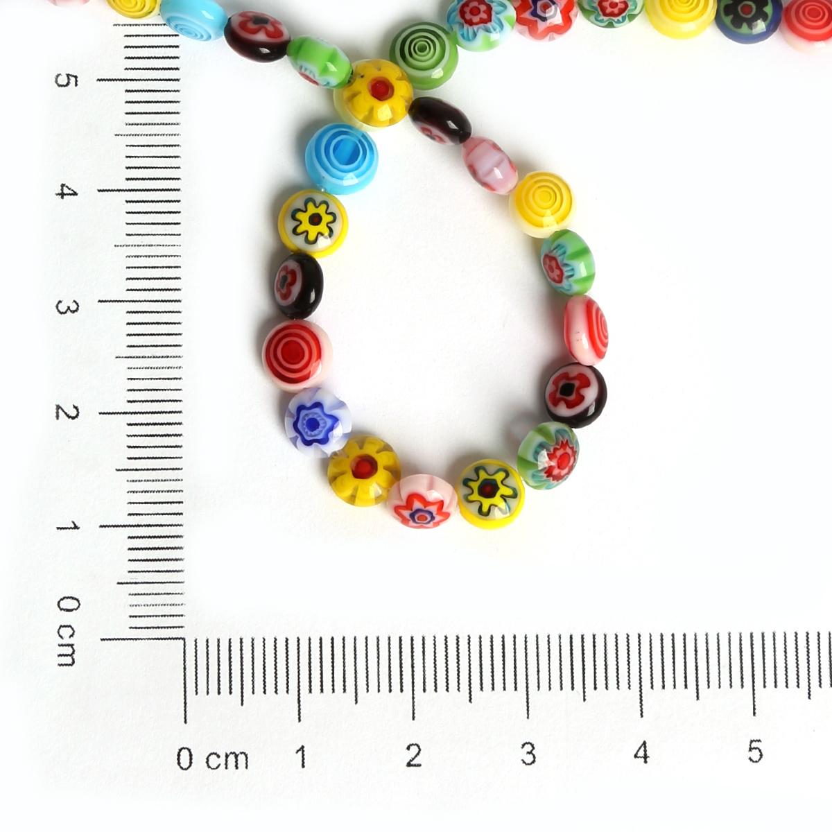 

39 см высококачественные цветочные узоры гладкие стеклянные бусины для изготовления ювелирных изделий DIY браслет ожерелье серьги 6mm 63pcs