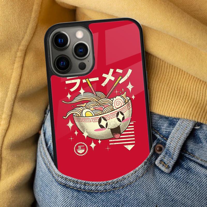 Japanese Food Ramen Soft Phone Case for iPhone 17 Air 16e Pro max 15 Pro 13 14 Plus 11 12 MagSafe Magnetic Coque