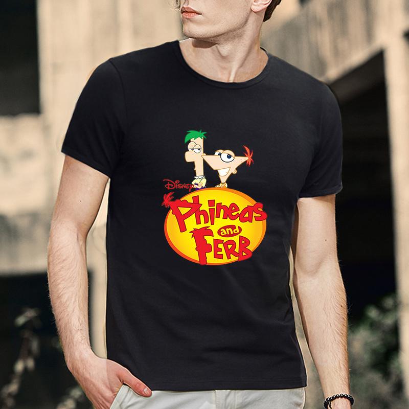 Phineas En Ferb 2026 Katoenen T-shirt Streetwear Korte Mouw T-shirts Mannen Vrouwen T-shirt Kleding Tops
