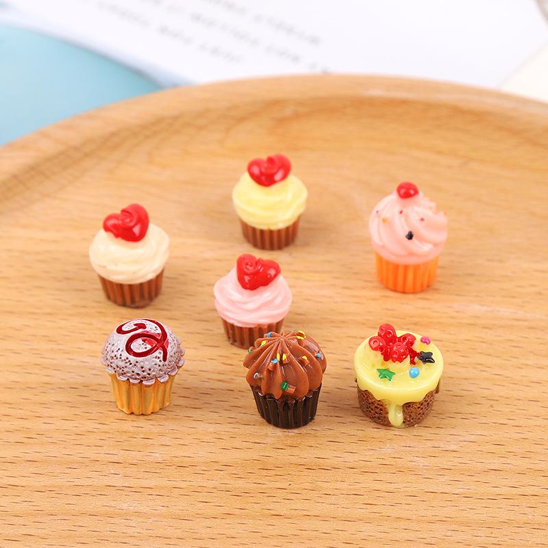 3D Paper Cupcake DIY Simulation Food Toy: Decorative Accessories for Phone Cases, Pendants, Hair Clips, and Resin Ornaments