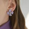 Dana Burton Pansy Flower Colorful Stud Earrings