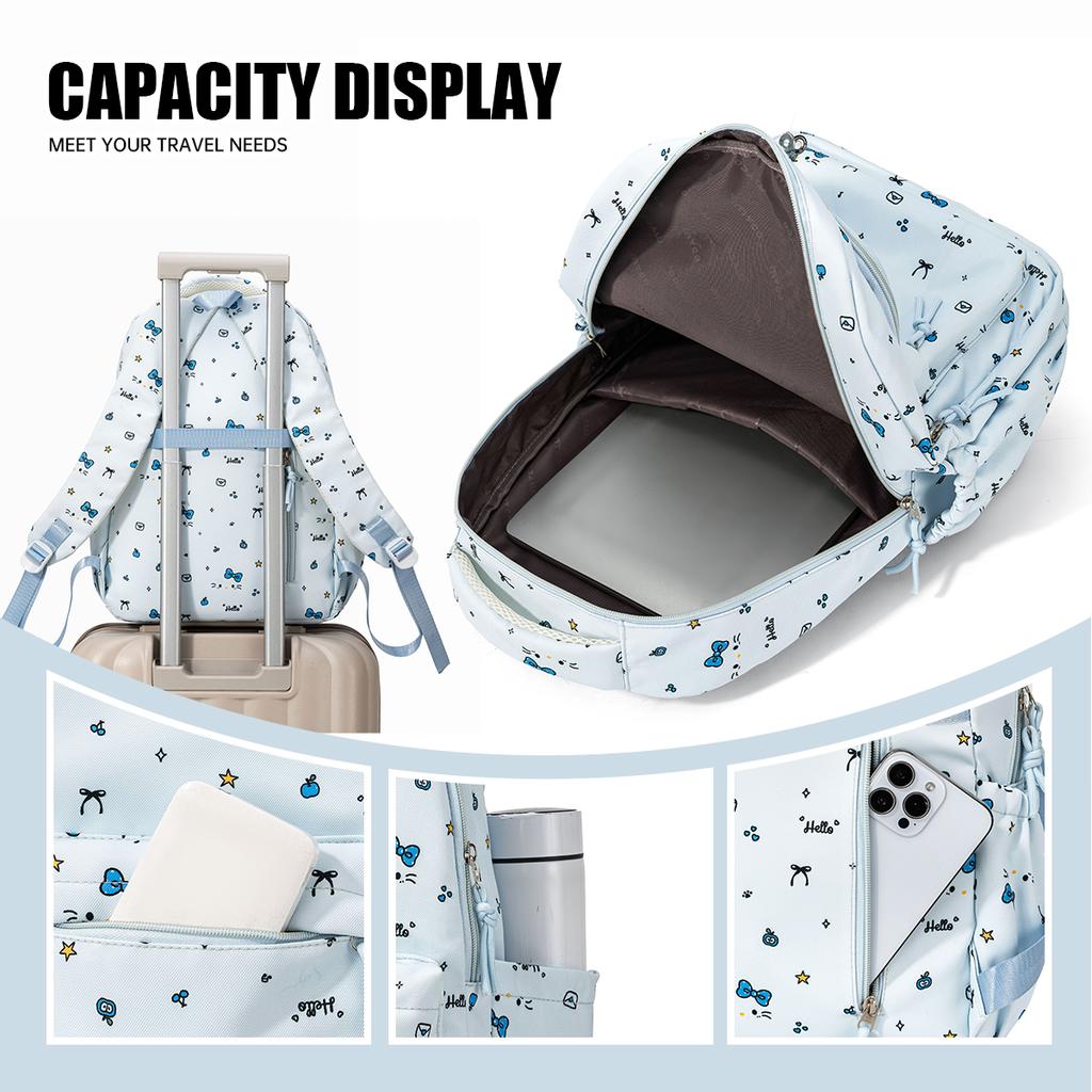 Cute Cat Schoolbag For Junior High School Girls, High-Looking Cartoon Backpack For Elementary School Girls In Grades Three To Six