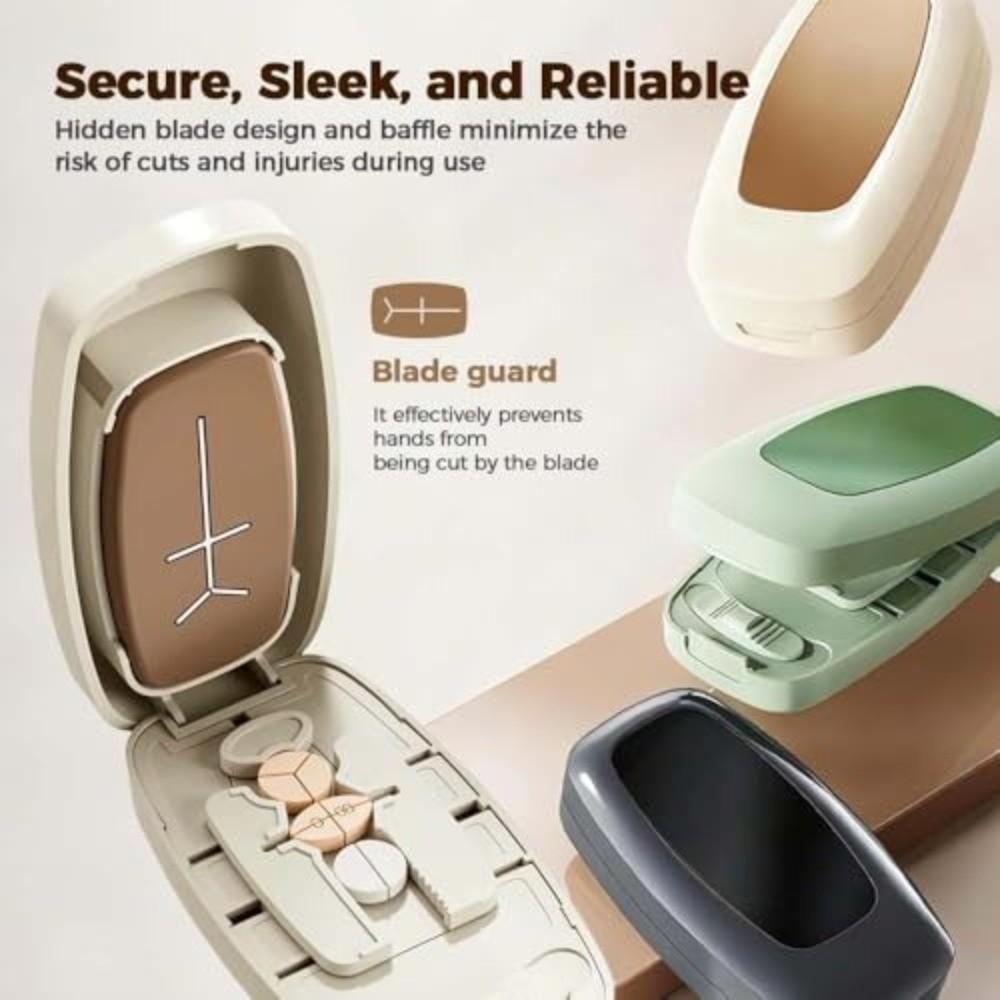 2/3/4-in-1 Pill Cutter Portable Pill Divider Drug Divider Case Pill Cutter Box  Outdoor