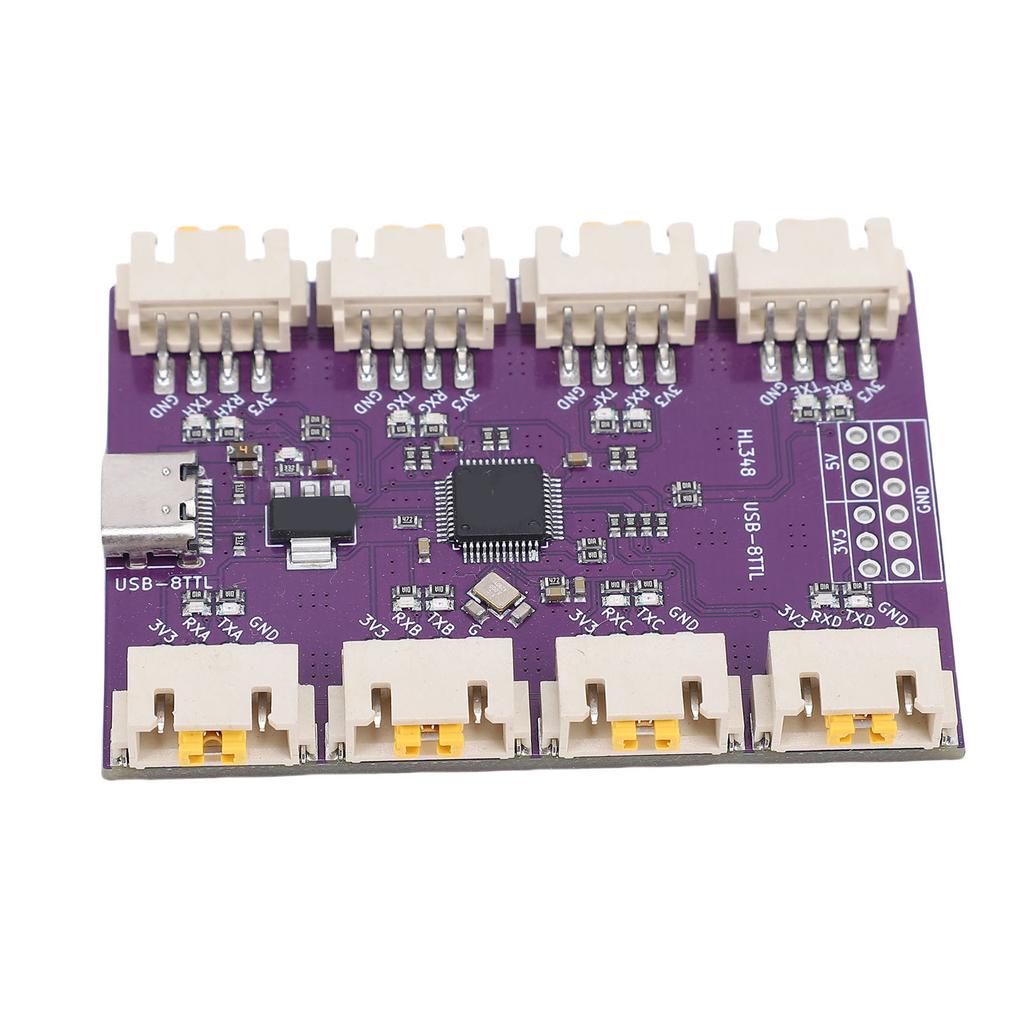 USB to 8 Channels TTL Serial Module 6Mbps High Speed CH348 Chip USB Type C to TTL Serial Converter Adapter