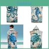 Premium Ultra-fijne Vezel Strandlaken Poncho Met Capuchon Ideaal Voor Kinderen En Volwassenen