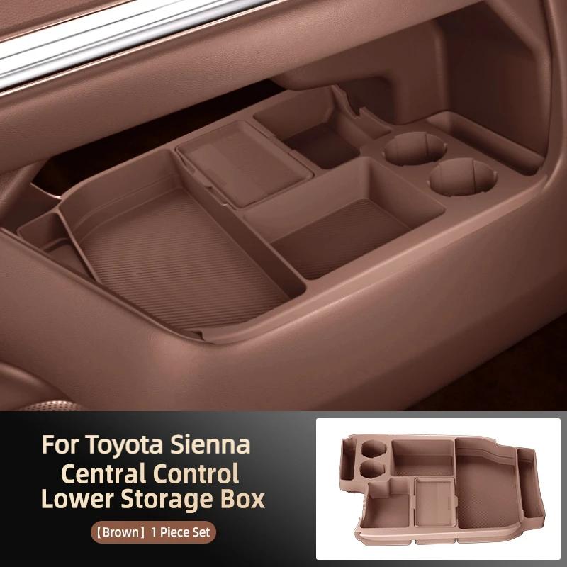 For Toyota Sienna Silicone Storage Box  Center Console under Layer Modification Special Car Interior Accessories Organizer