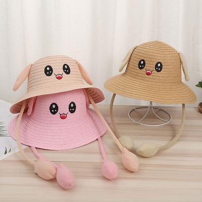 Summer Kids Straw Hats Wide Brim Sun Hat Beach Hat Outdoor Children Bucket Cap Fisherman's Hat