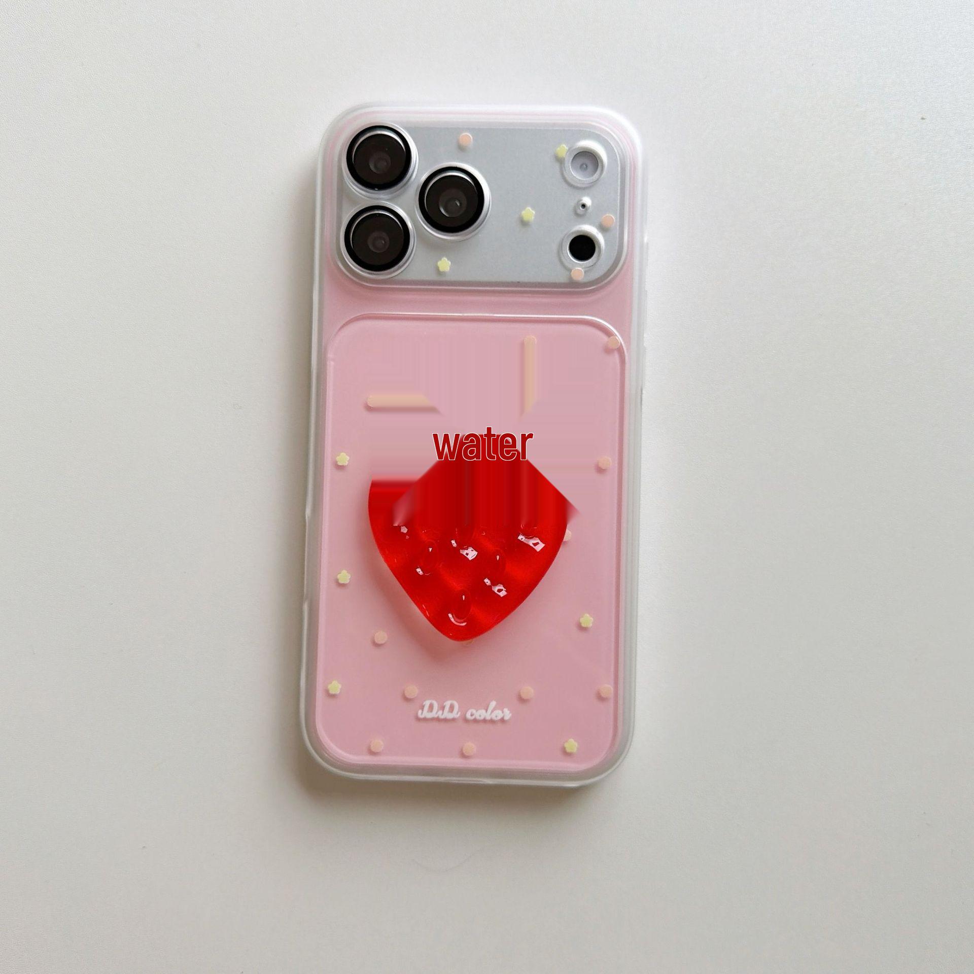 

Vibrant 3D Fruit iPhone 17 Pro Max Case with Painted Girl Design, Compatible with Apple 16/17/15. 17 Pro Max рожевий