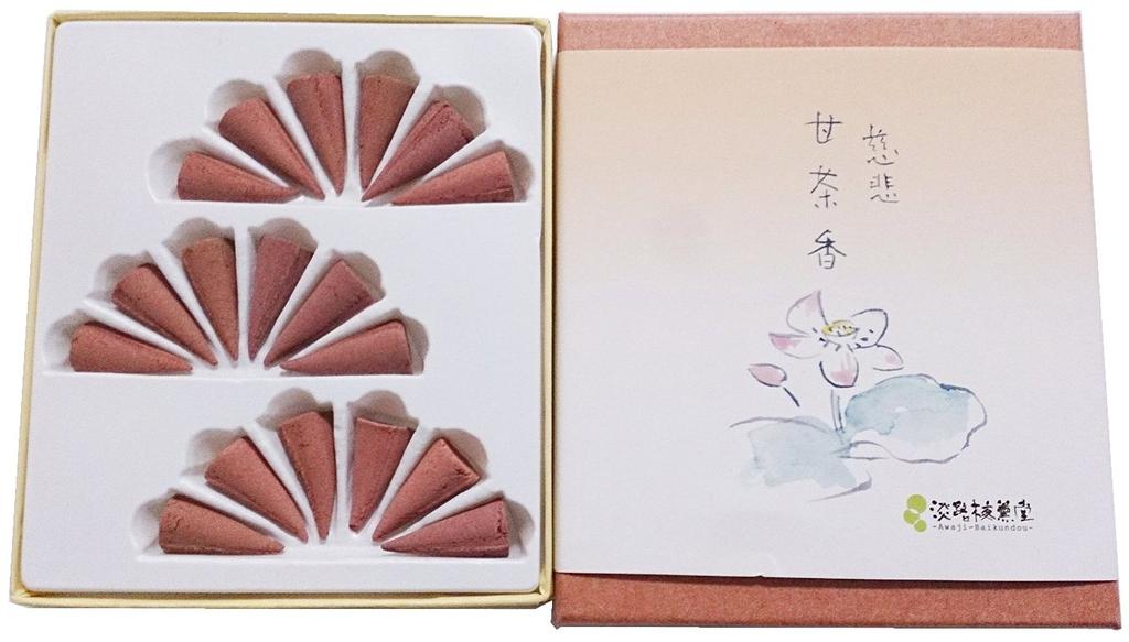 Awaji Baikundou Jihi Amacha Incense 18 Made in Triangle Cone Type Cones, Cones, Japan, #4