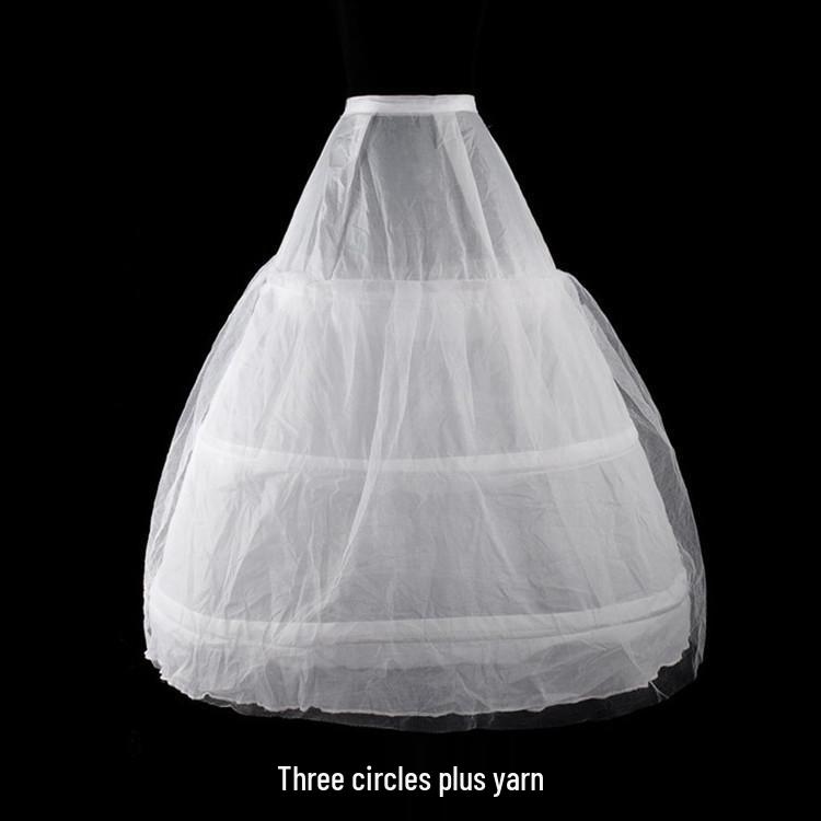 European & American Wedding Dress Accessory Set: Lace Veil, Satin Gloves, Petticoat.
