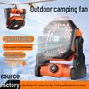 Rechargeable USB Tent Fan with LED Light - Portable, High Power for Camping