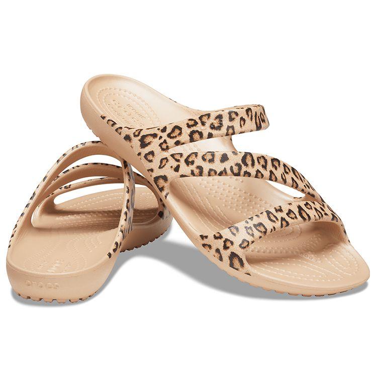 Crocs Kadee II Klapki Sportowe Outdoorowe Damskie Klapki Panterka 206894-90L