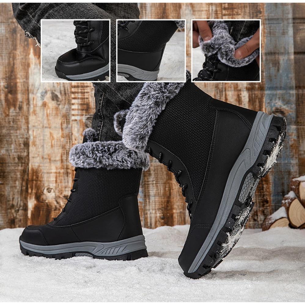 Snow Boots Men New Ladies Shoes Platform Shoes Man Flat Keep Warm Boots Ladies Casual Plush Botas Mujer Winter Shoes Men