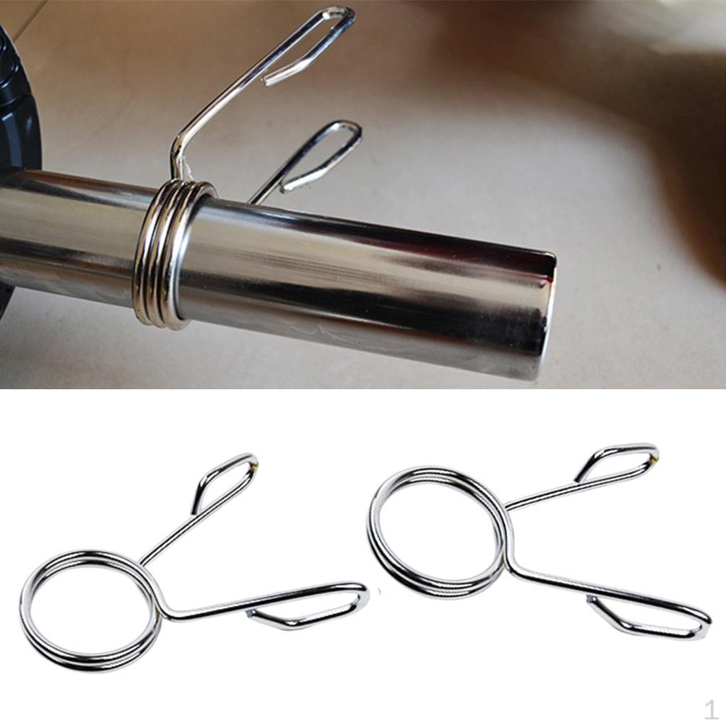 2 Pieces / '' Barbel Spring Clip Weight Dumbbell Bar Collar Clamp