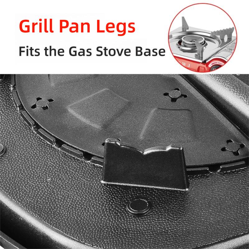 Korean Square Grill Pan Maifan Coated Camping Board,Non-stick Smokeless Barbecue Plate for Indoor Outdoor Gas Induction Stovetop