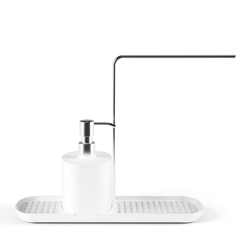 Stainless Steel Soap Dispenser with Draining Rack