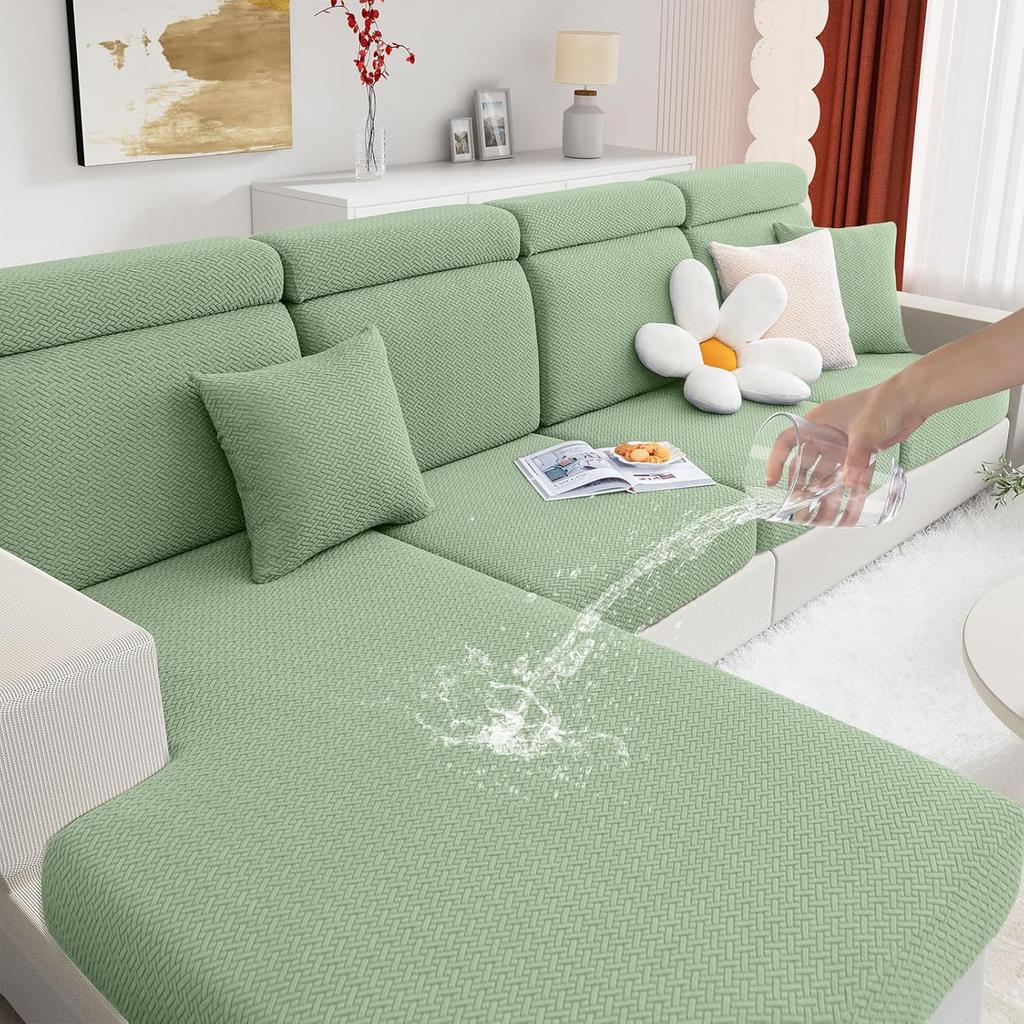 Wasserdichte Couchkissenbezüge Stretch Magic Sofabezüge Waschbare Dicke Jacquard-Polsterstoffbezüge