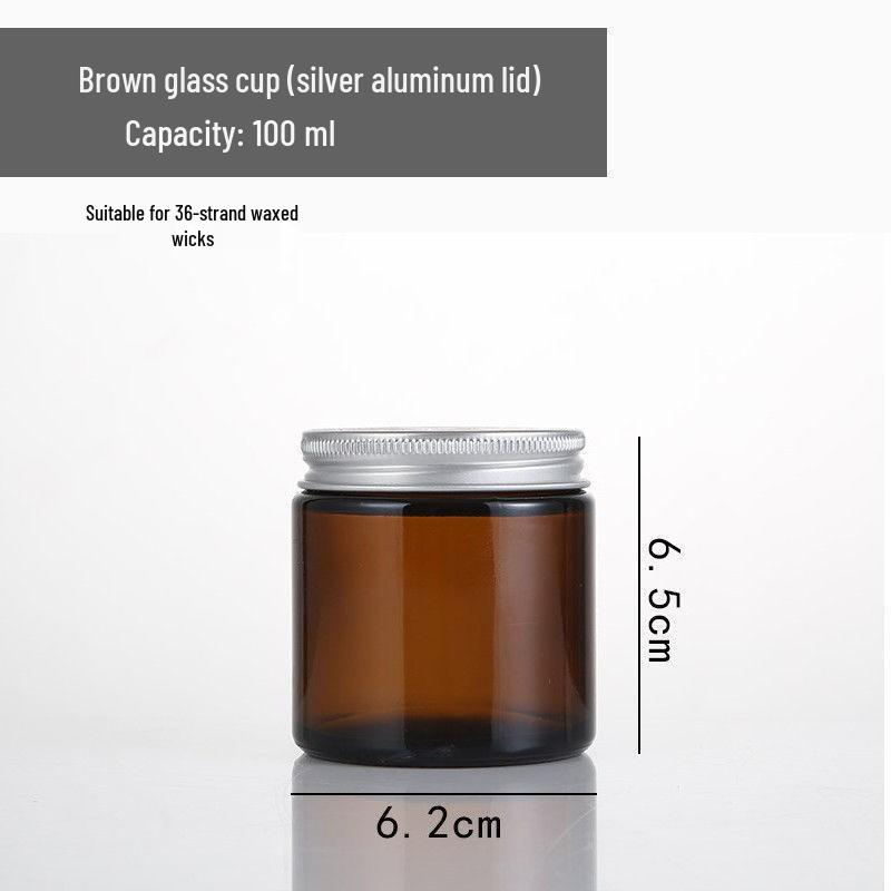 Glass Tea-Colored Aromatherapy Candle Holder and Cup Set