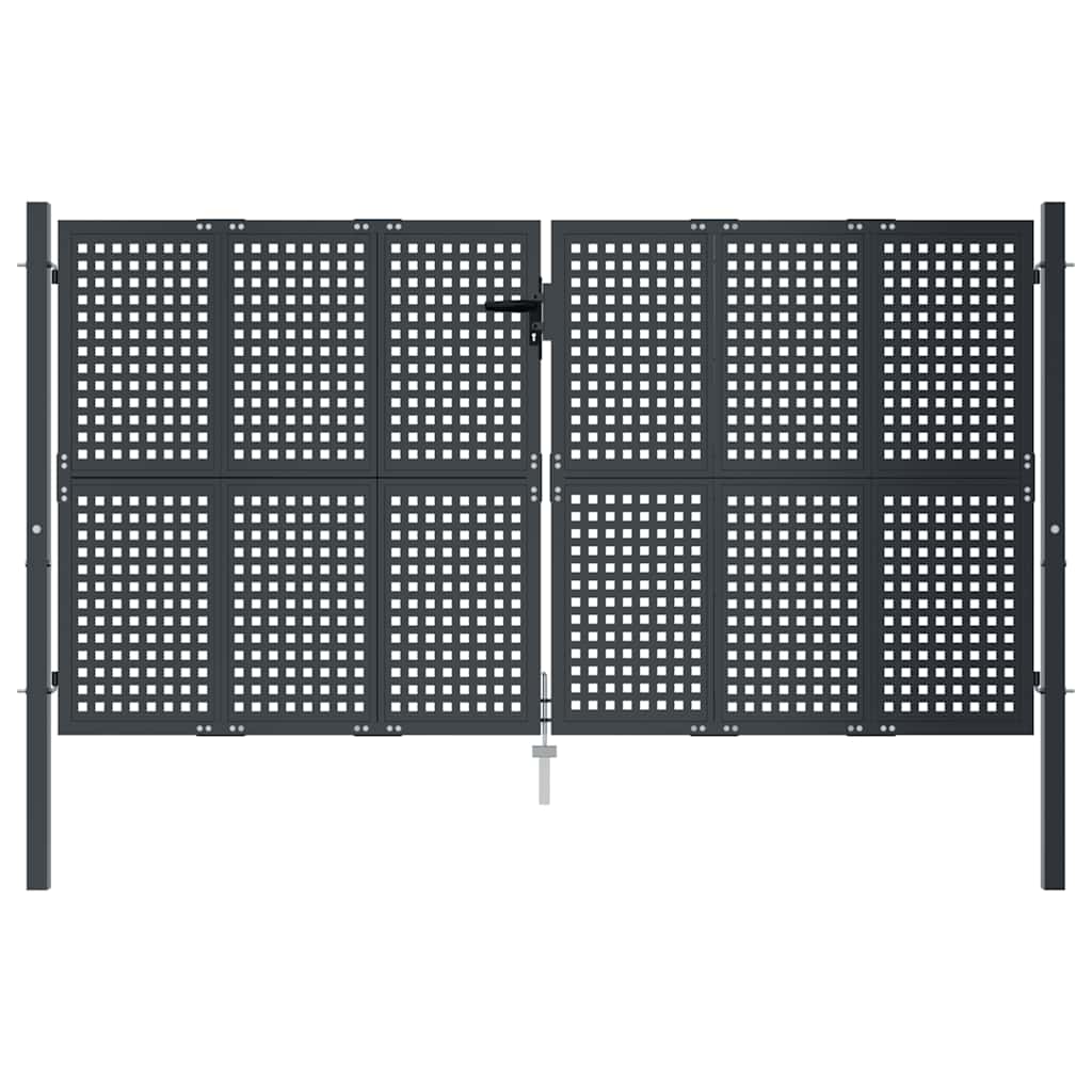 Vidaxl Arcadă de Grădină, Antracit, 300X125 Cm, Oțel