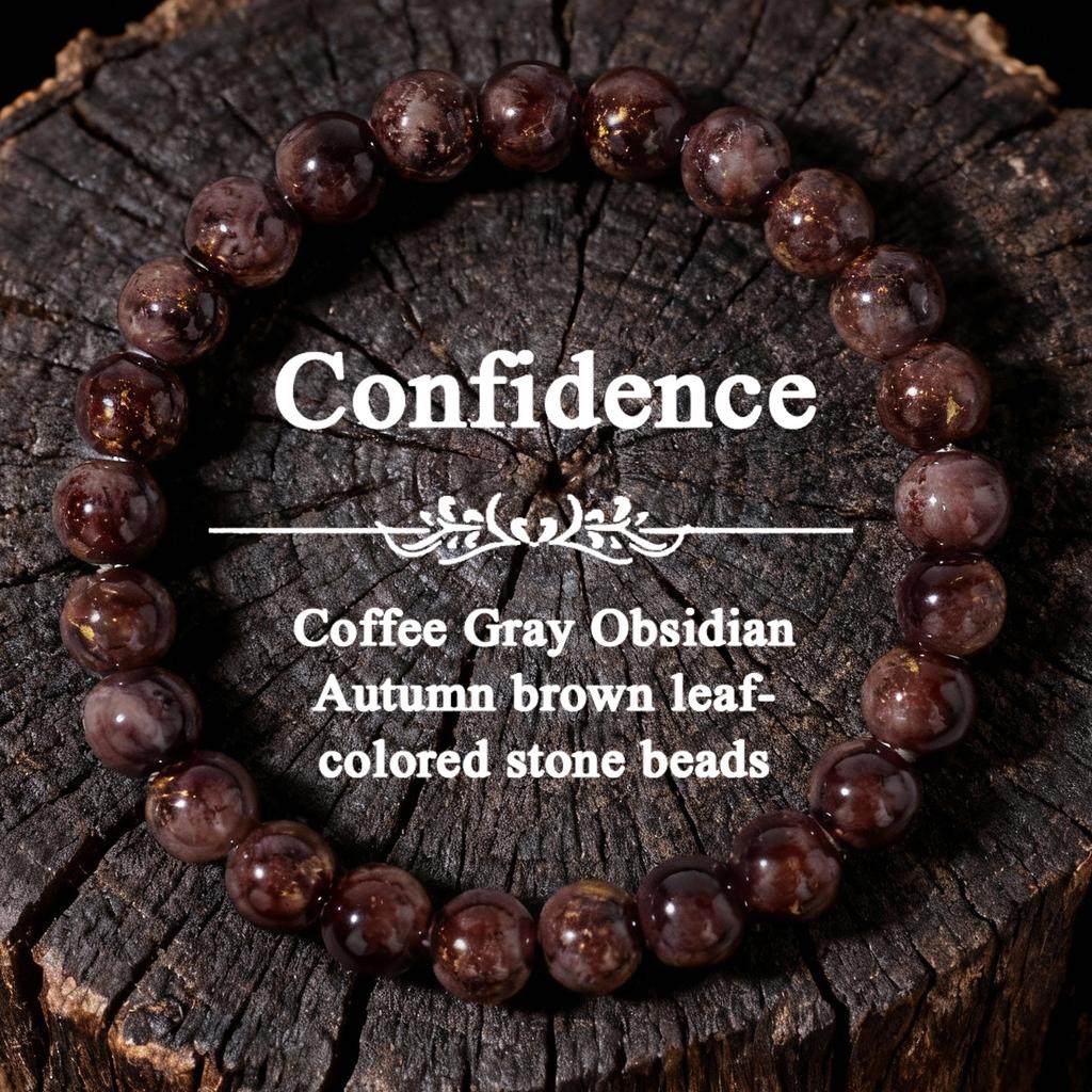 Festive Gifts Dark Red Gold Speckle Stone Beaded Bracelet Elegant Fashion Jewelry For Women Daily Wear Gift