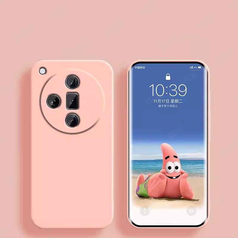 Pro OPPO Find X7 Pouzdro Kryt Pro Find X7 Ultra Capa Tekutý Silikonový Zadní Kryt na Telefon Nárazuvzdorný TPU Měkký Kryt Pro OPPO Find X7 Fundas