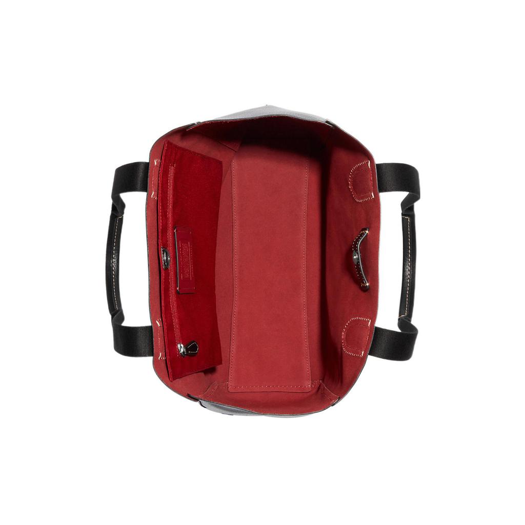 New COACH Derby Pebbled Leather Tote Bag Shopping Bag Shoulder Bag Handbag Large Size Women's Black 58660-SVBK