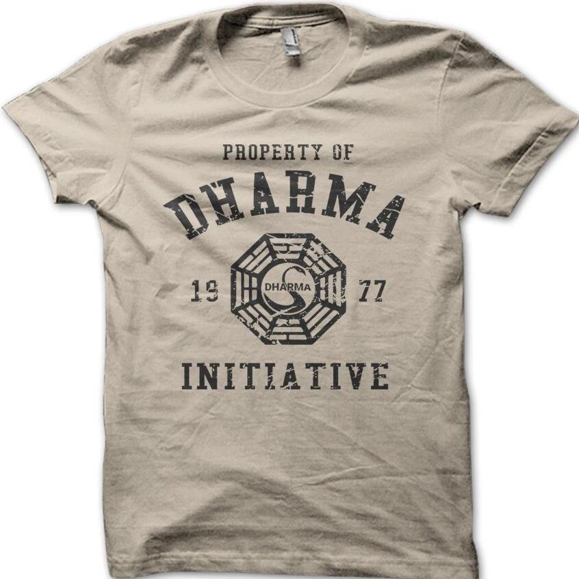 Футболка из хлопка с принтом DHARMA Initiative 1977 TV SHOW LOST 8997 XS