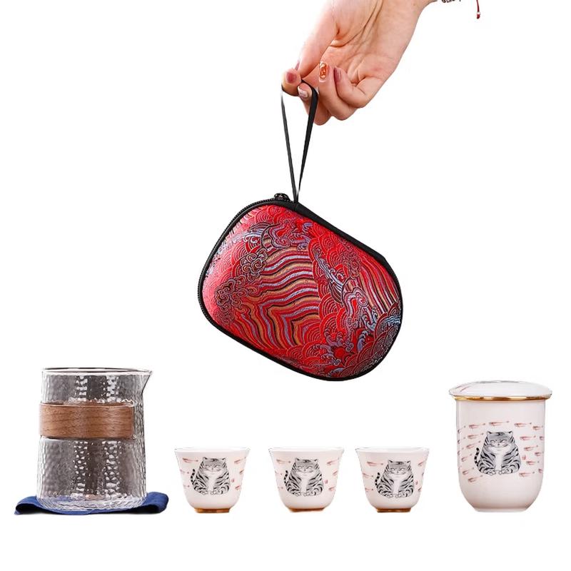 Zen Tea White Porcelain Quick Tea Set (1 Pot, 3 Cups)