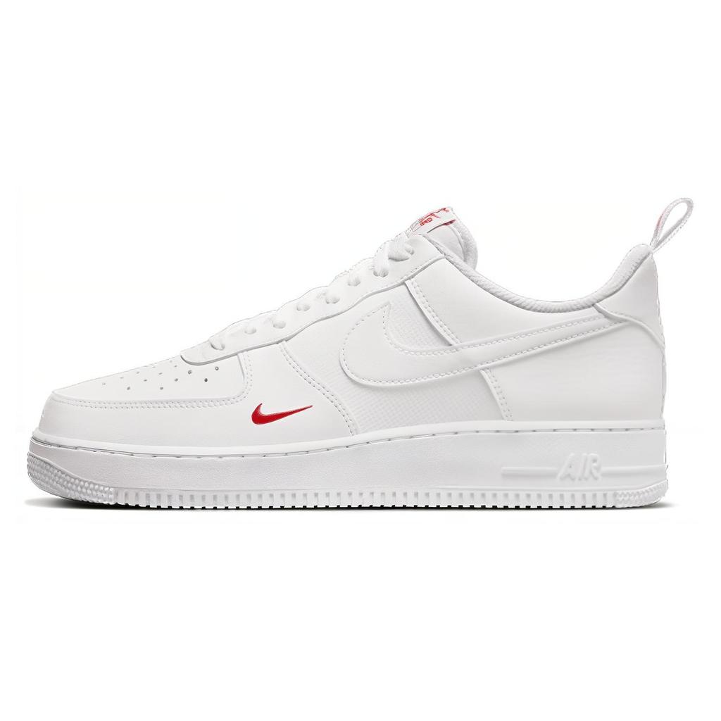 New Nike Air Force 1 Low '07 Se White Red Mini Swoosh FZ7187-100