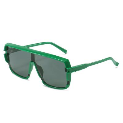 Integrated Sunglasses, Large-Frame One-Piece Glasses, Personalized Flat-Top Sunglasses.