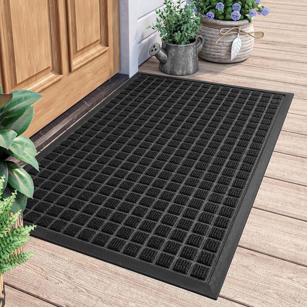 

Коммерческий резиновый коврик для входа в гостиницу, очищающий от песка и пыли, простой бытовой износостойкий коврик для входа, нескользящий коврик для ног 45*75cm