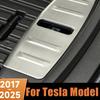 Car Front Trunk Protection Door Sill Bumper Panel 3d Trims For Tesla Model 3 2017 2018      2024 2025