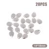 20Pcs Fishing Spinner Blades Metal Waterdrops Shape Spoons Plaice For Tackle Craft Bait Tool Lure Diy Hard Bait Accessories