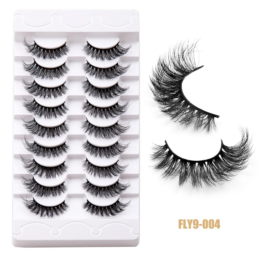 9 Pairs Of Imitation Mink Thick False Eyelashes Daily Natural Eyelashes Simulation Curled Eyelashes