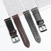 Men's Genuine Leather Watch Strap - Breathable Double-Sided Top Layer Cowhide with Interchangeable Ears