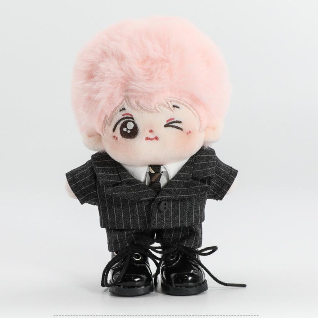 COZENTA Doll Stuffed Clothes Stuffed Clothes Shirt Pants Suit Tie Set Cute 10cm (Black)