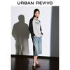 UR 2026 Autumn Women's Retro Washed Wide-Leg Capri Jeans