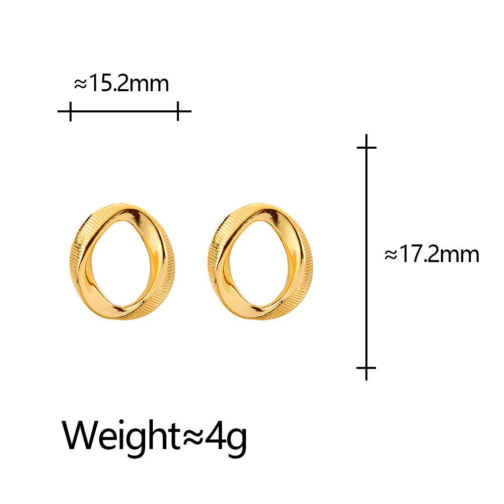 Elegant Geometric Round Stud Earrings: Chic, Versatile Design for Women