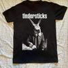 VTG Tindersticks Band Album Schwarzes T-Shirt OM675