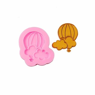 4pcs 3D Cloud Balloon Fondant Chocolate Mould Cake-Topper Baking Tool Handmade Soap Silicone Ornament Mold Easy To Clean