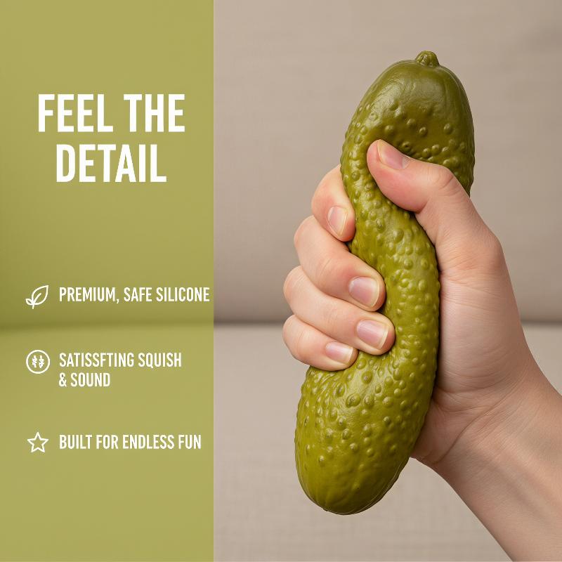 Cucumber Shape Kid Squeeze Toys Pickled Slow Rising Game Soft Cucumber Sensory Squeeze Gifts For Teen Student Kids Office Home